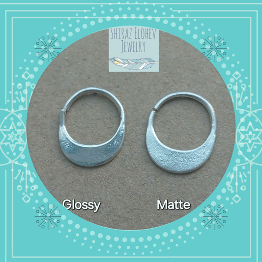 טבעת מחיצה ירחית עם אבן זירקון