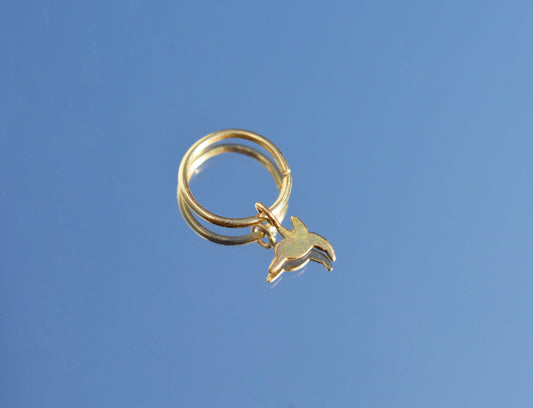 עגילי יונק דבש זהב