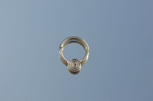 פירסינג ספירלי במחיצה מכסף