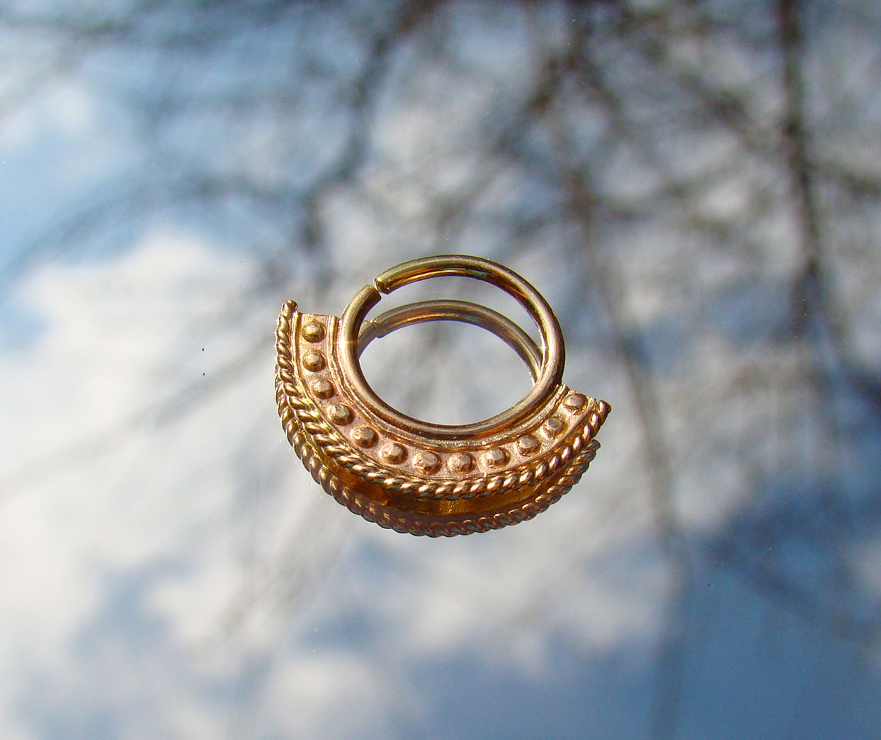 Gold Cartilage hoop earring