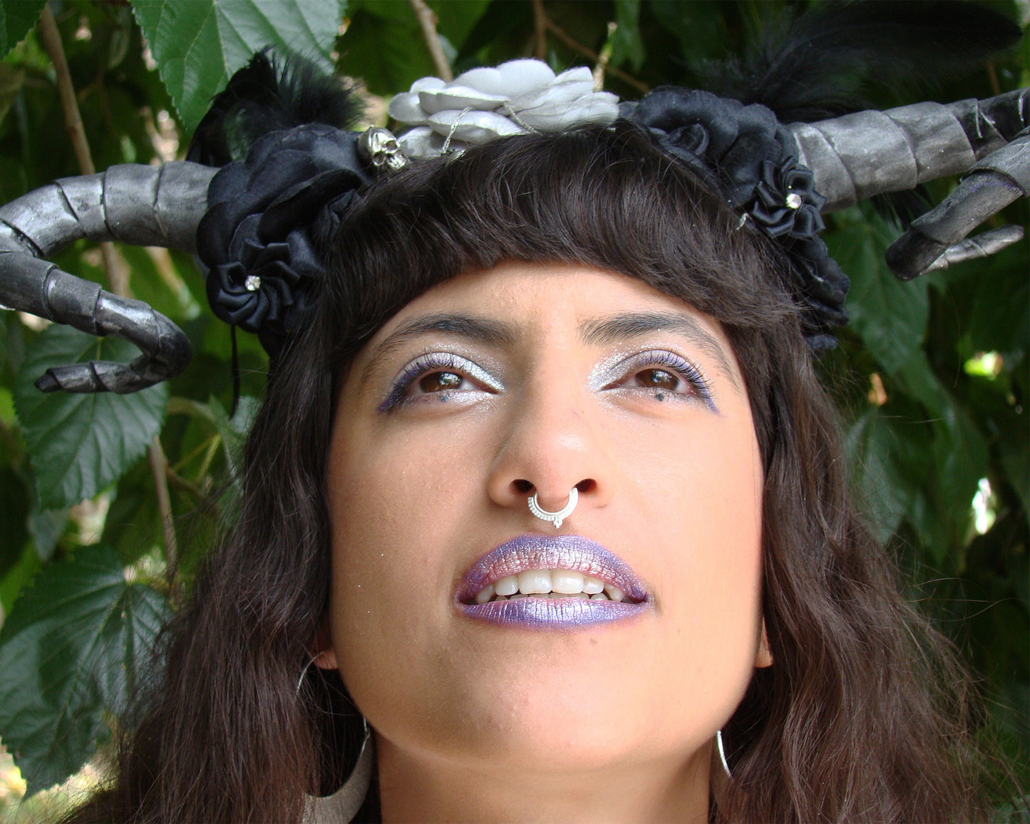 Saraswati- Indian silver nose ring