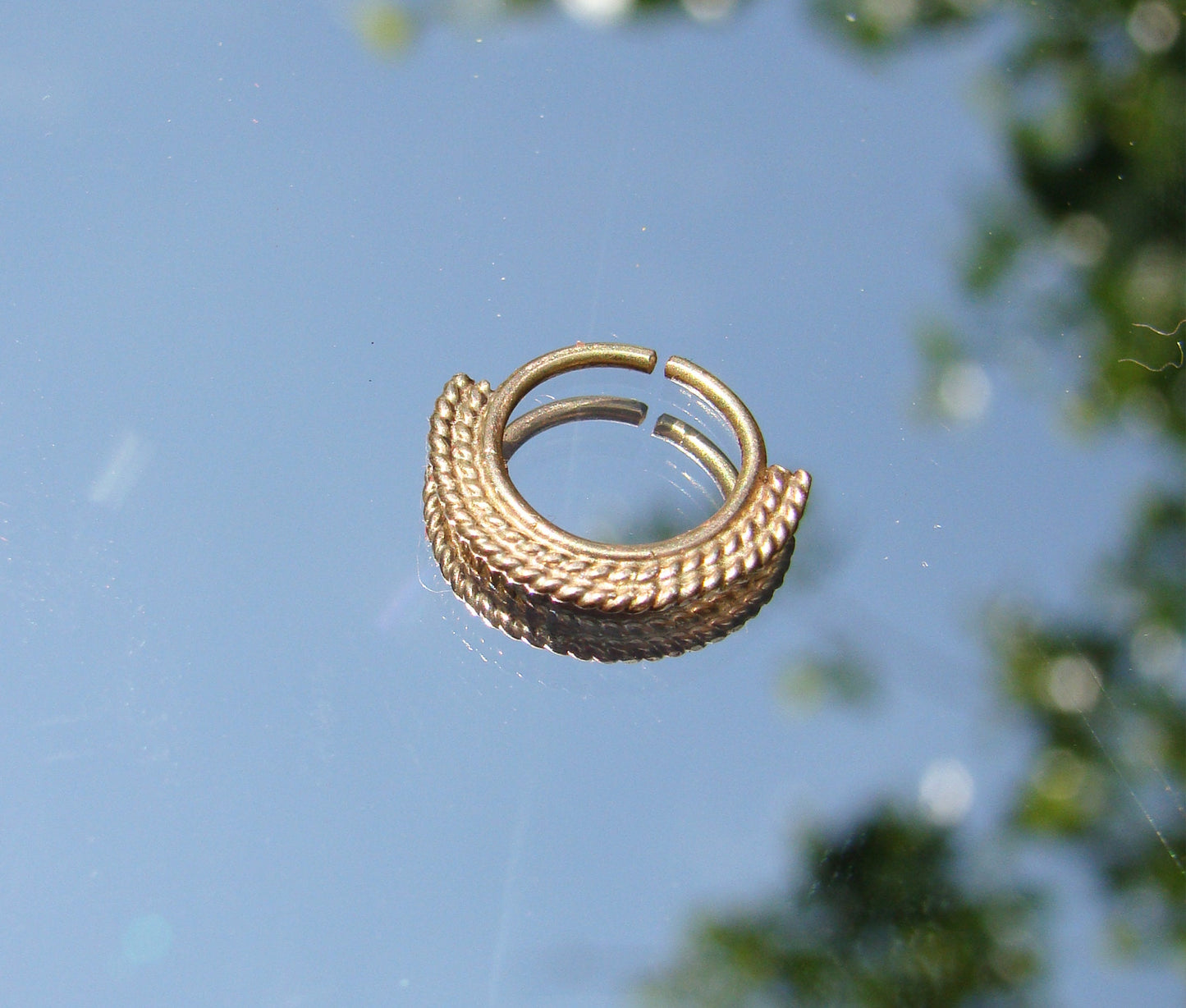 טבעת אף זהב הודי