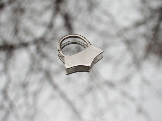 טבעת ספטום כסף עם כתר