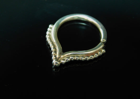 טבעת ספטום הודית טיפה כסף