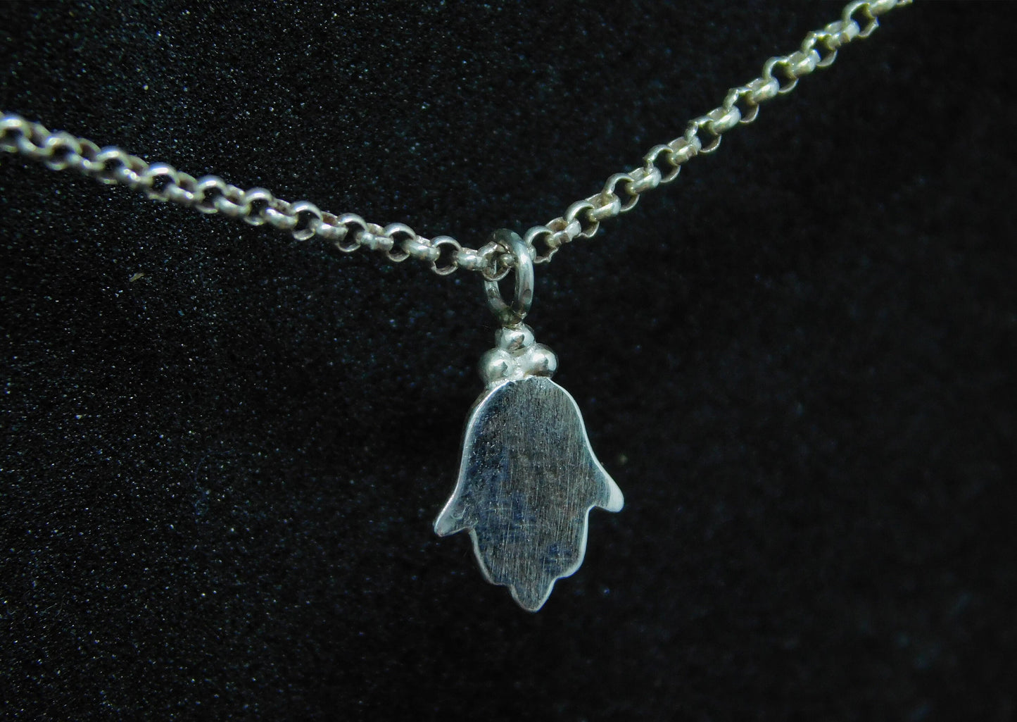 Hamsa silver necklace
