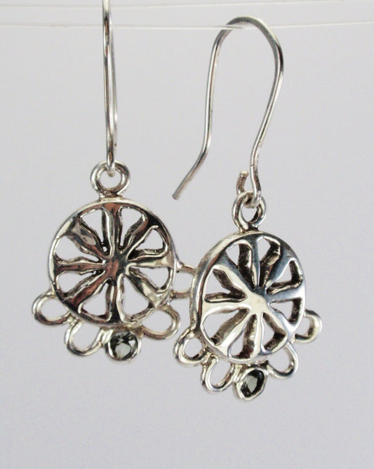 עגילים תלויים מכסף סטרלינג