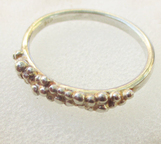 טבעת בועות מכסף סטרלינג