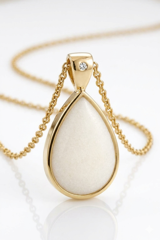 תליון זהב טיפת חלב אם 