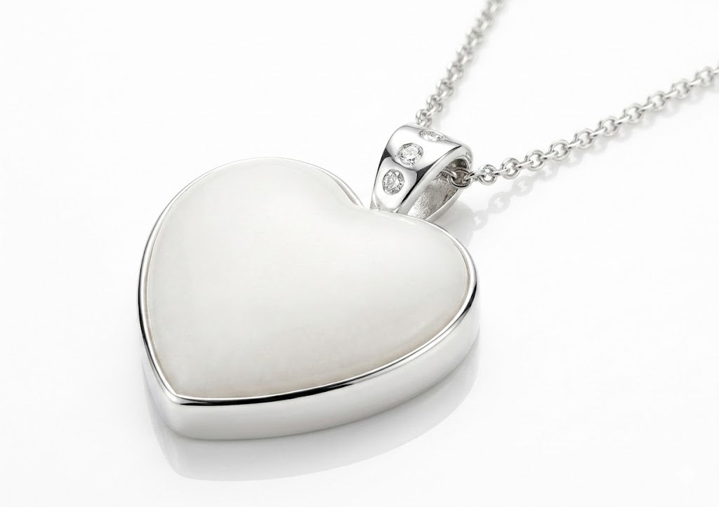 14K Gold Breast Milk Heart Pendant