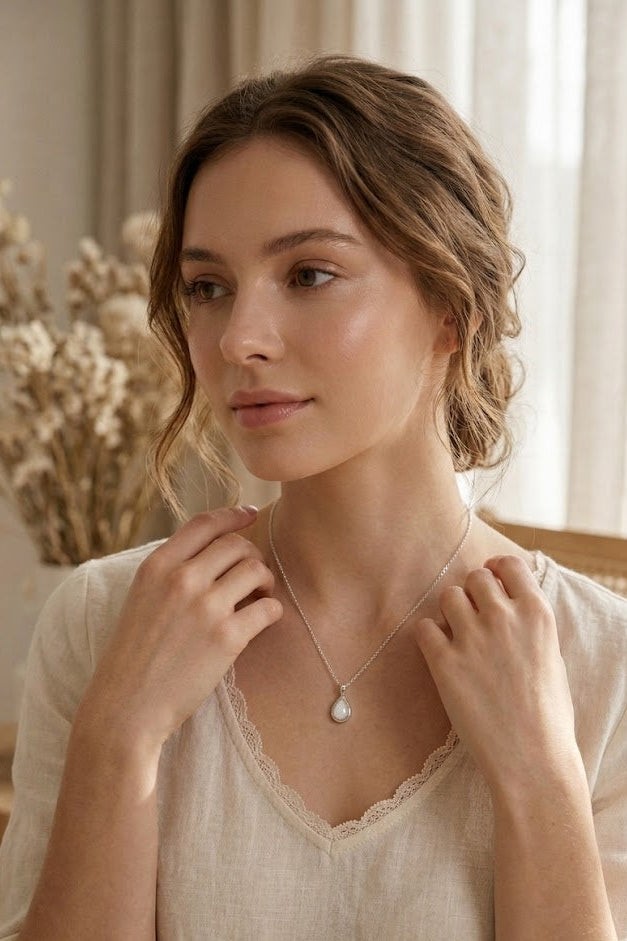 14K Gold Breast Milk drop Pendant