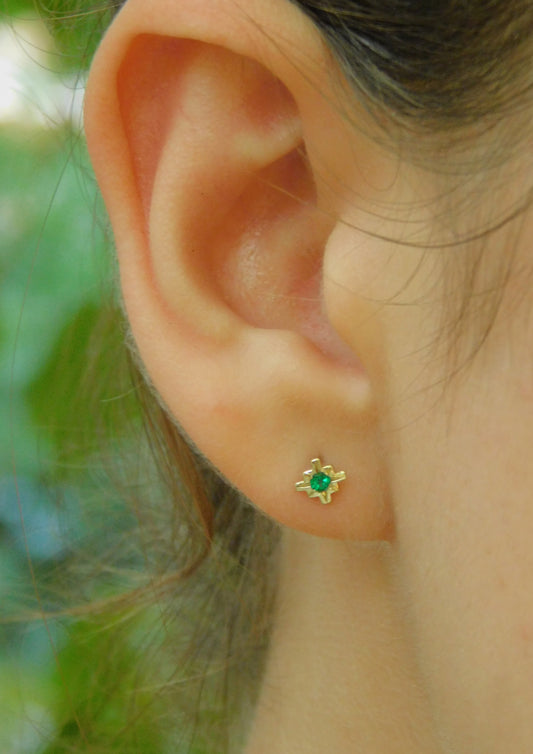 Emerald studs