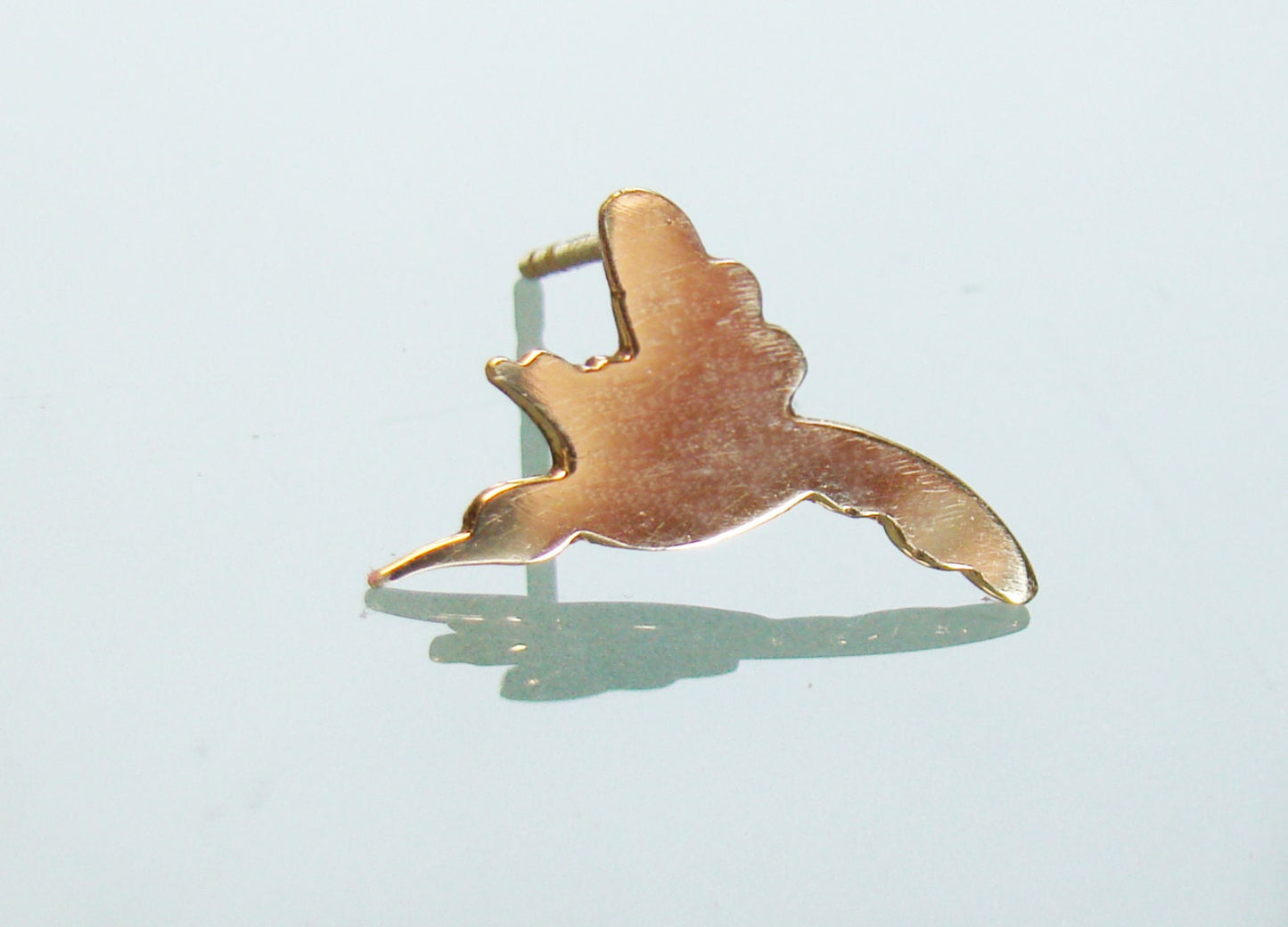 Gold Hummingbird stud earrings