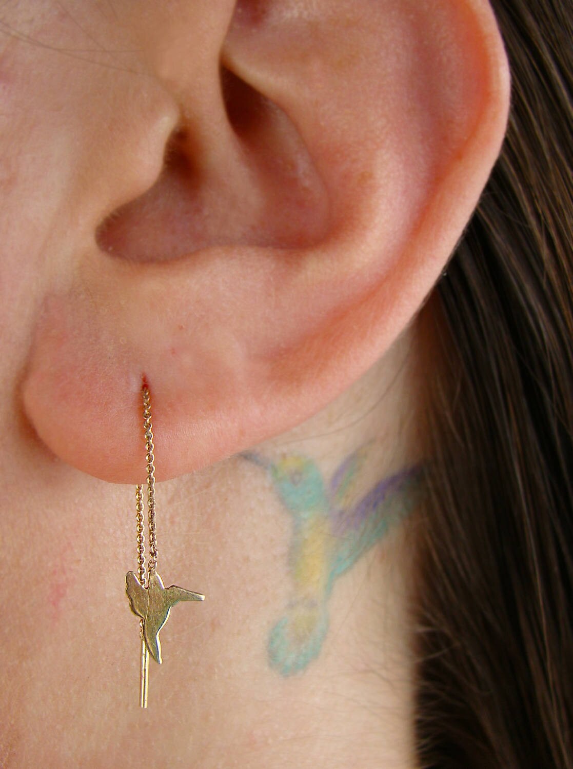 Hummingbird Threader Earring