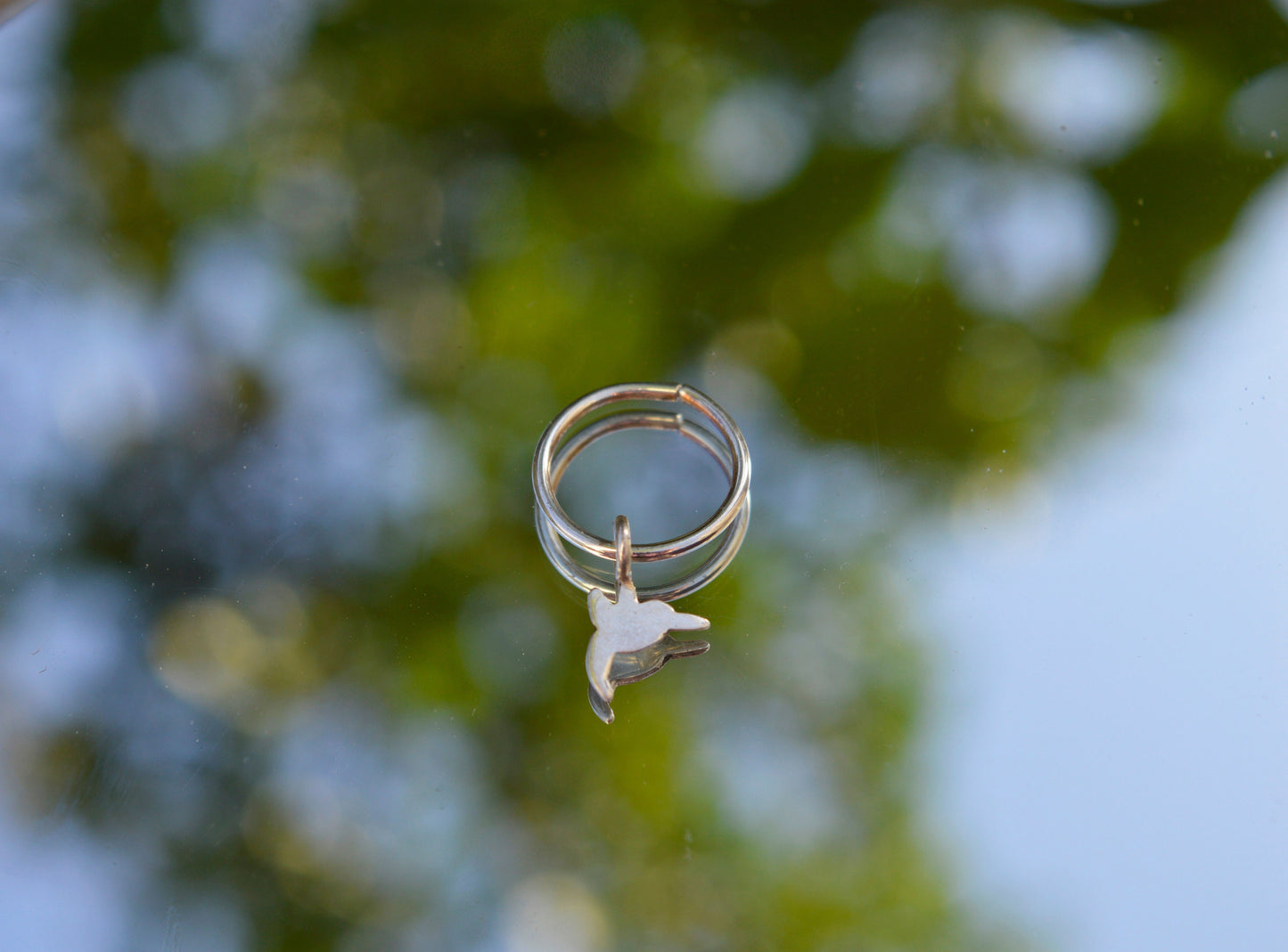 Hummingbird hoop earrings