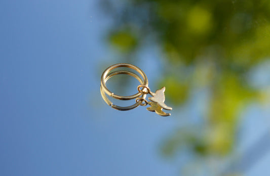 Hummingbird hoop earrings