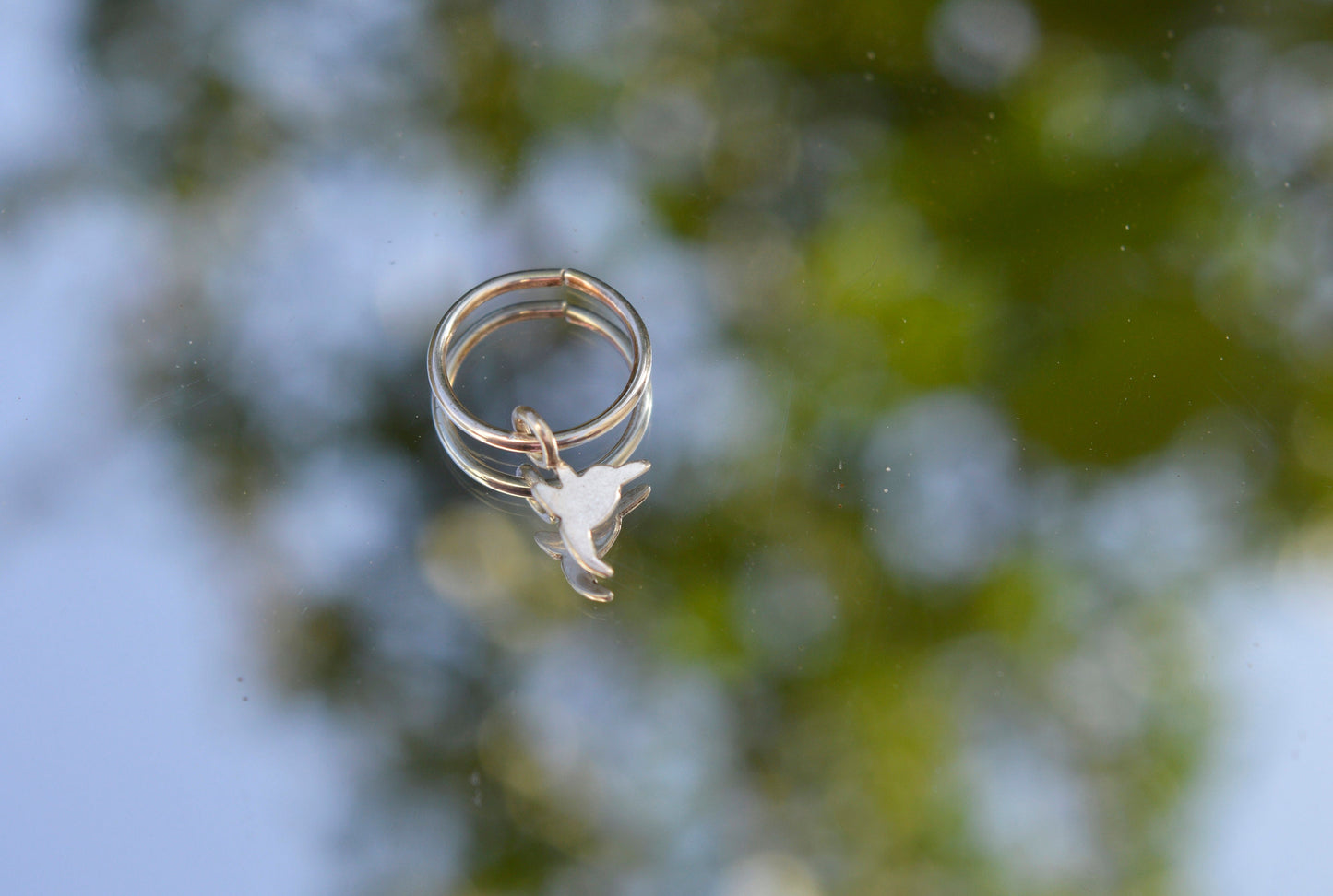 Hummingbird hoop earrings