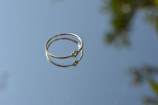 silver chakana ring