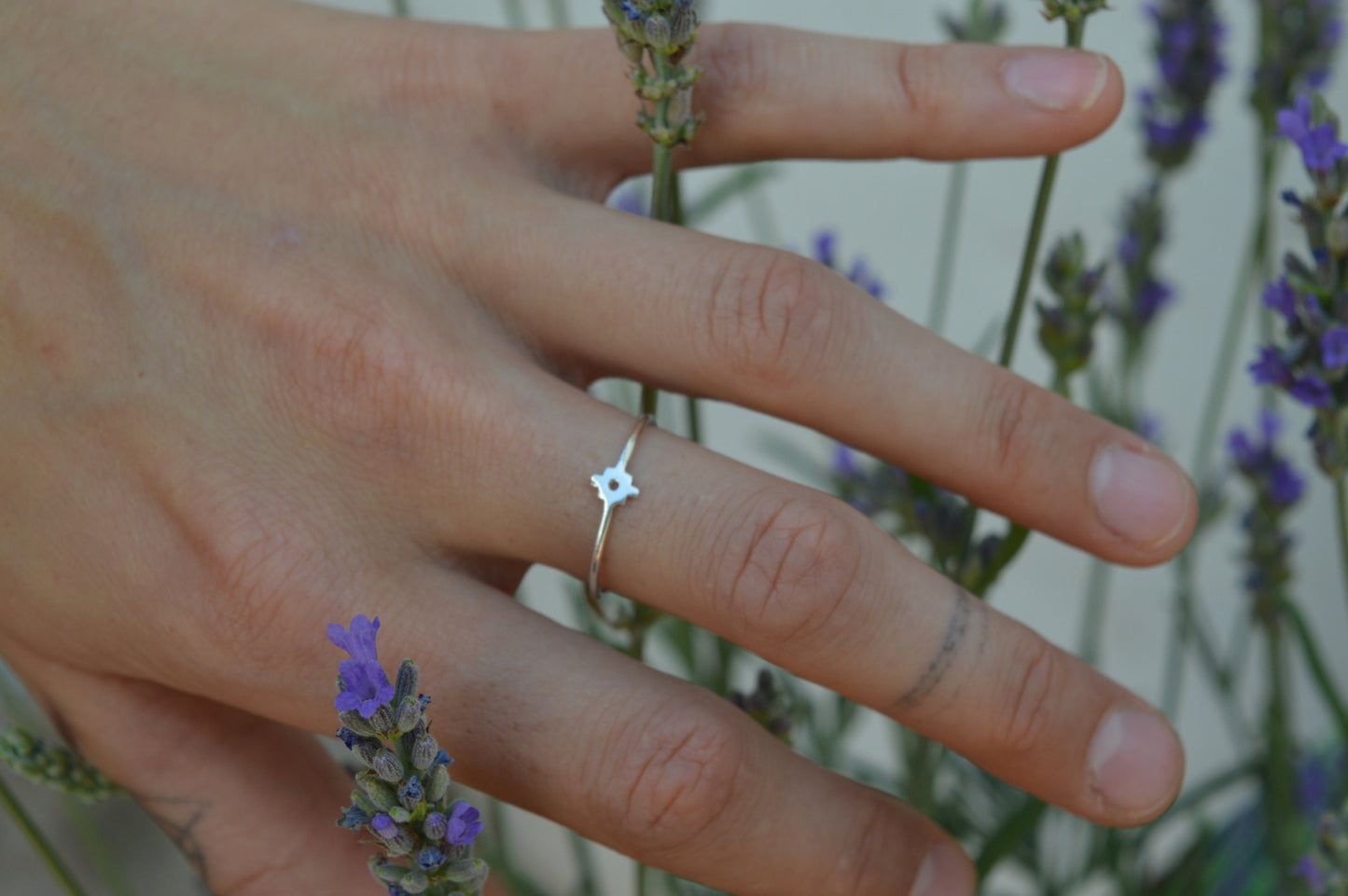 inca cross silver ring