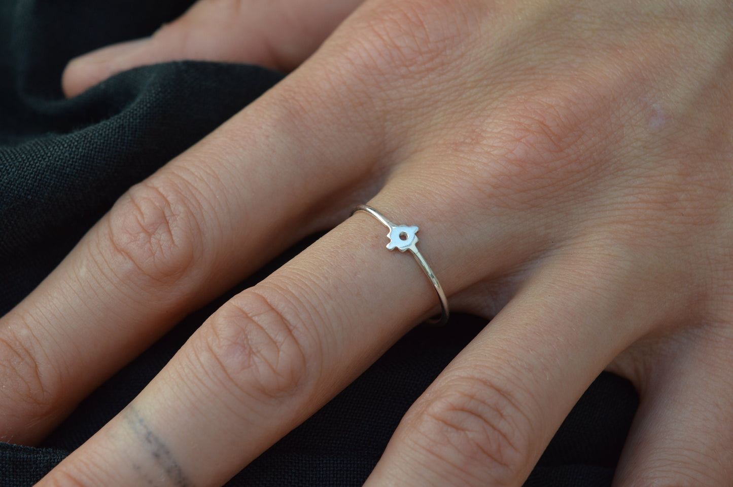 silver chakana ring