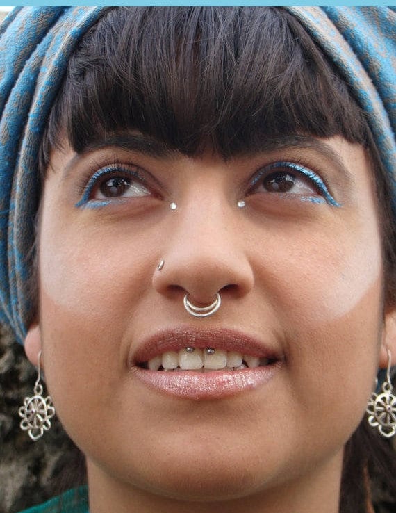 Half moon silver Nose Ring