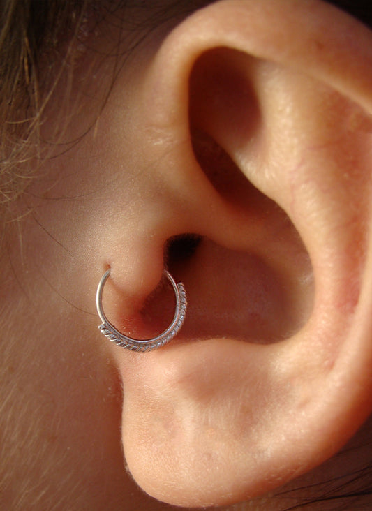 Silver Boho tragus