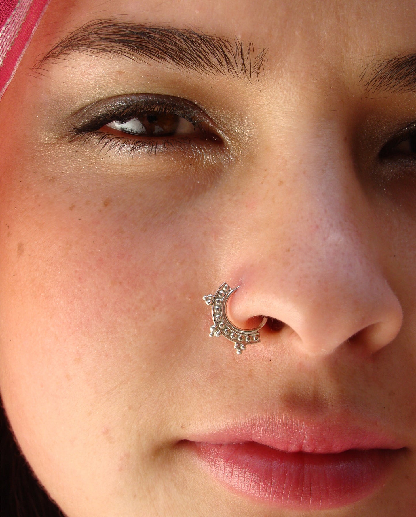 Nefertiti- tribal silver nose ring