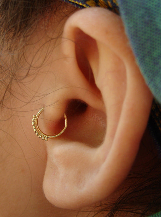 Gold tragus hoop