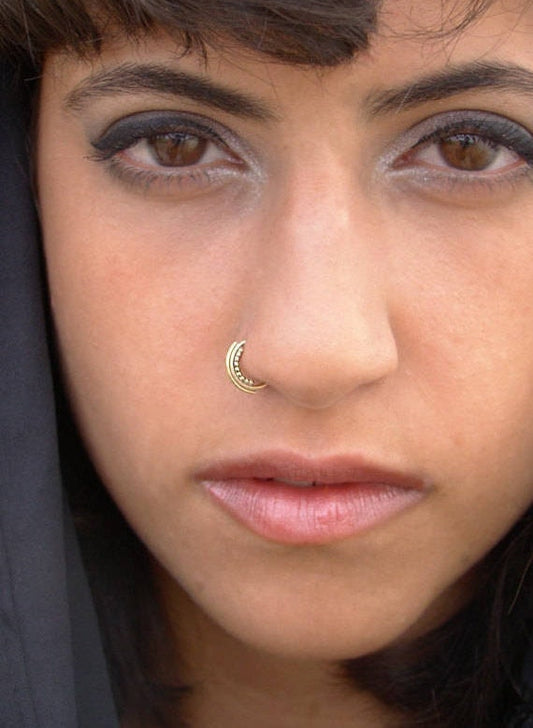 Tribal Gold nose ring