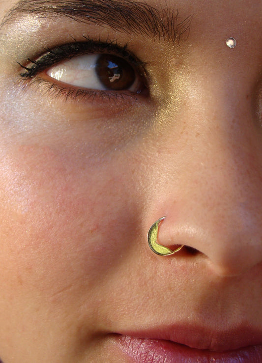 Gold wing nose ring