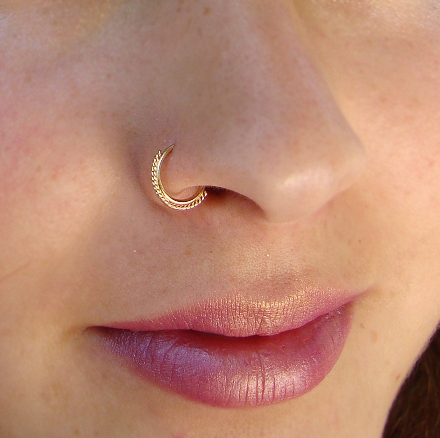 tribal tragus, Gold cartilage hoop, foreword helix earring, Gold Tragus, Helix earring, rook earrings, Cartilage earring, nose hoop, daith