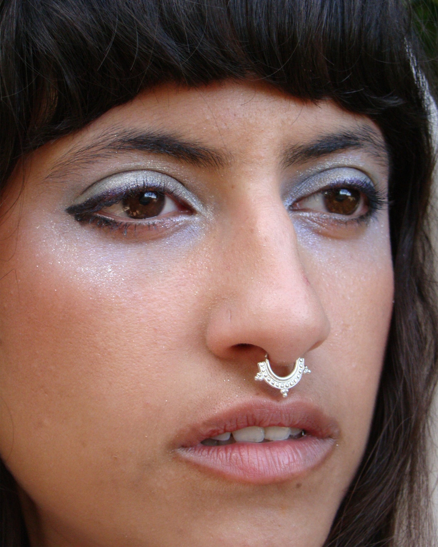 Nefertiti- tribal silver nose ring