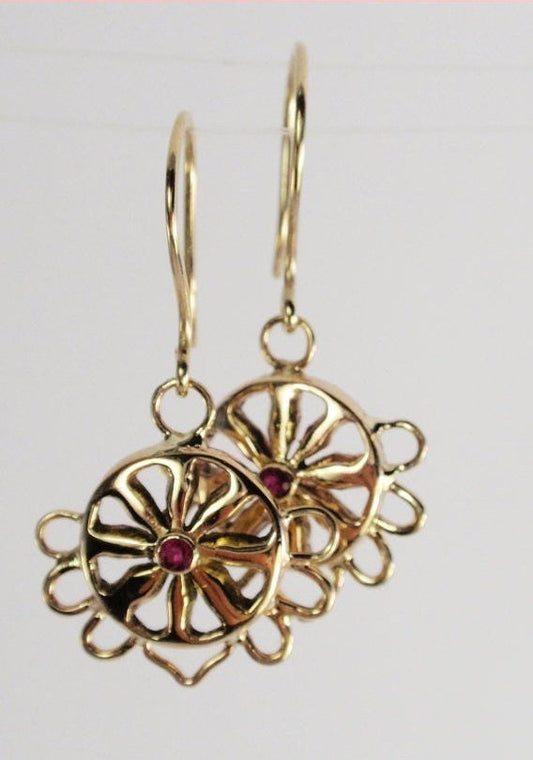 Lotus Dharma earring -gold earrings