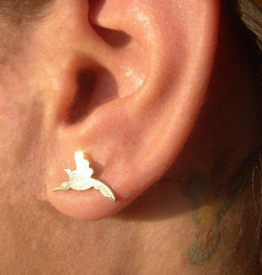 Hummingbird Gold earring