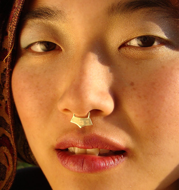 Geometric crown Gold piercing