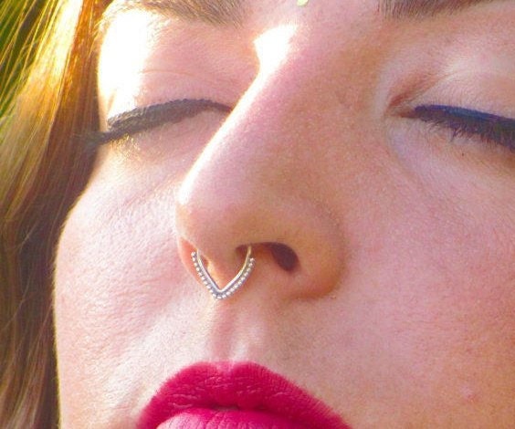 Indian septum - Sterling Silver nose jewelry