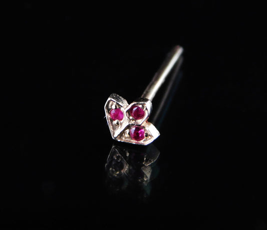 Wisdom'- luxury Ruby nose stud