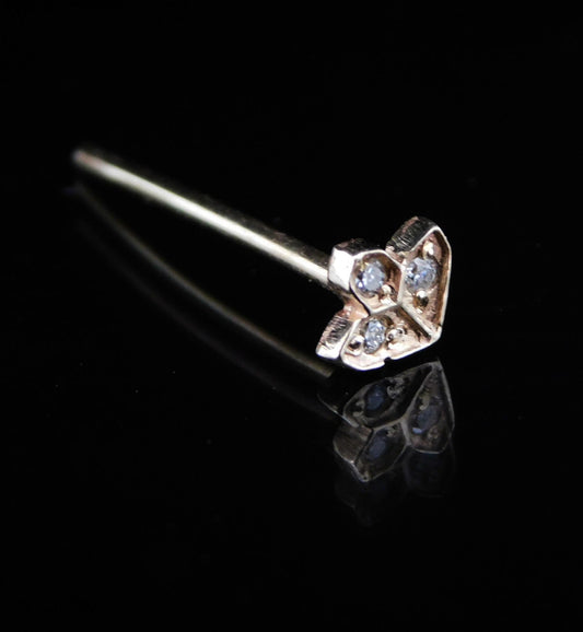 Diamond gold nose stud