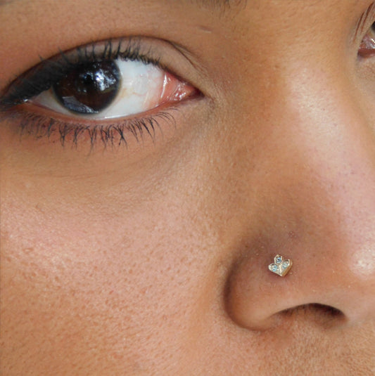 Blue topaz Tiny Nose stud