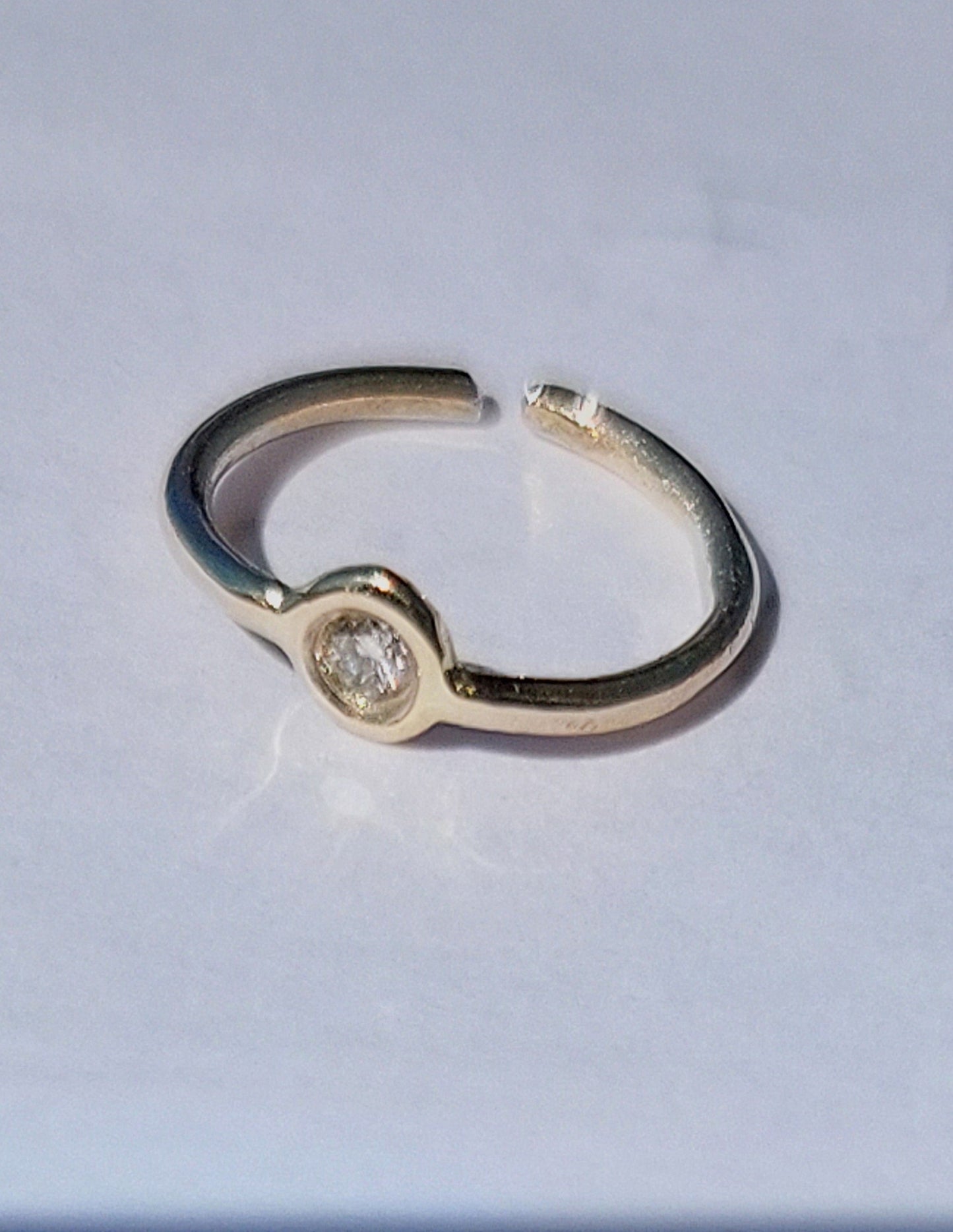 Diamond gold nose ring