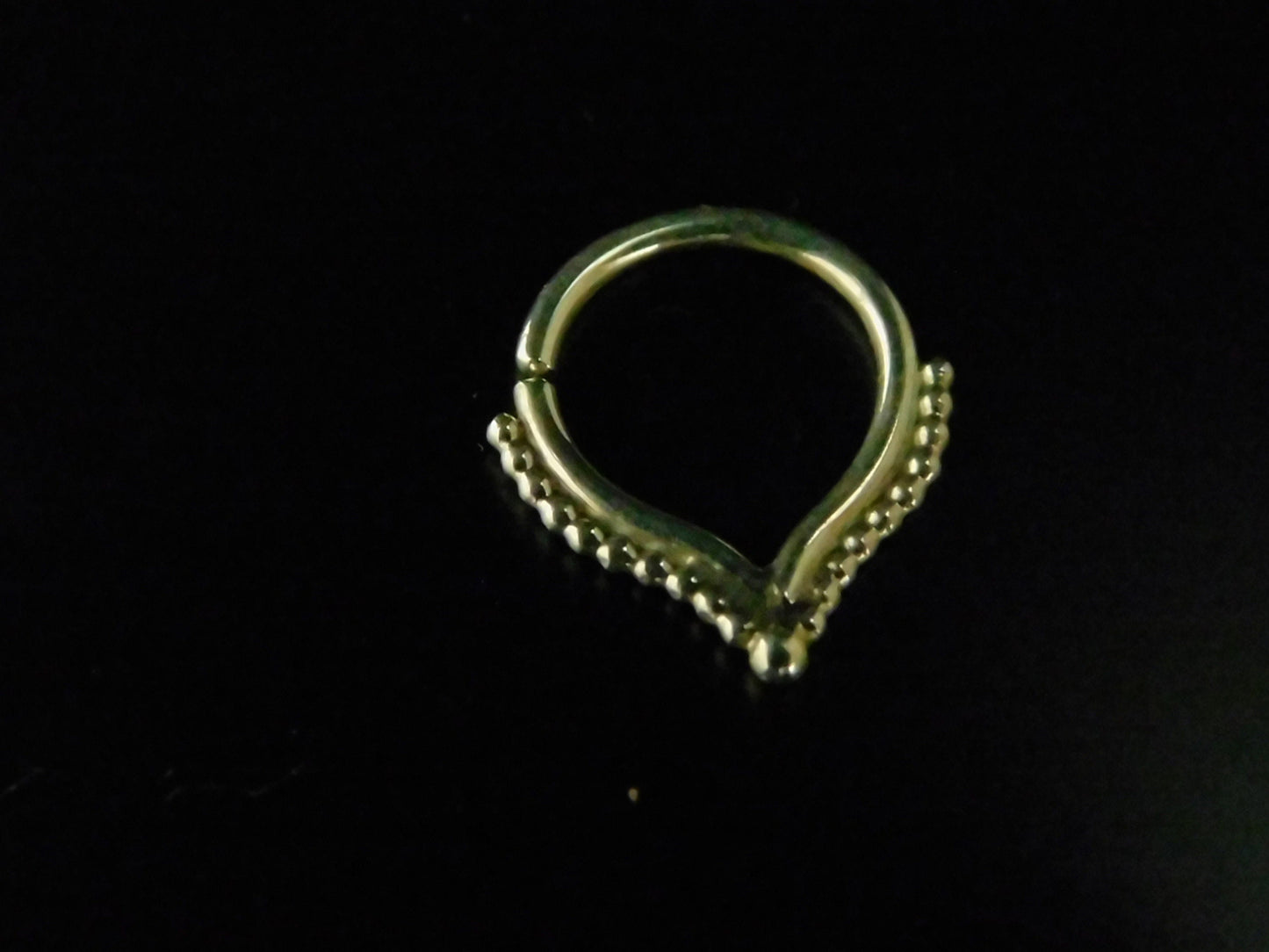 Silver drop Indian Septum ring