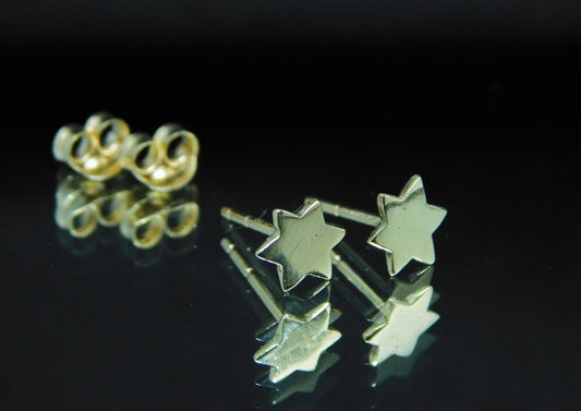 Star of David gold earrings