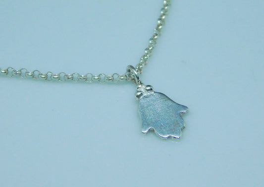 Hamsa silver necklace