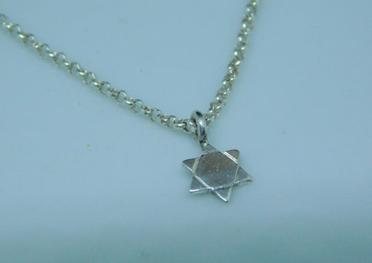 Star of David silver necklace