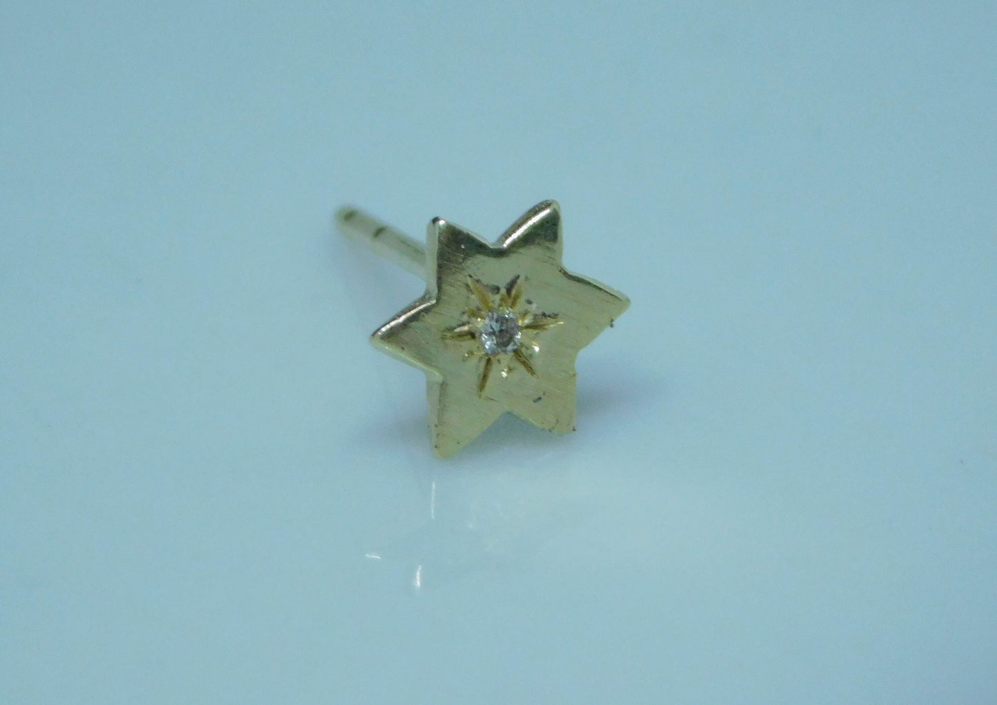 Star of David gold and diamond earrings