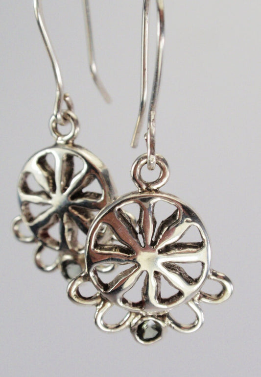 Sterling silver dangle earrings