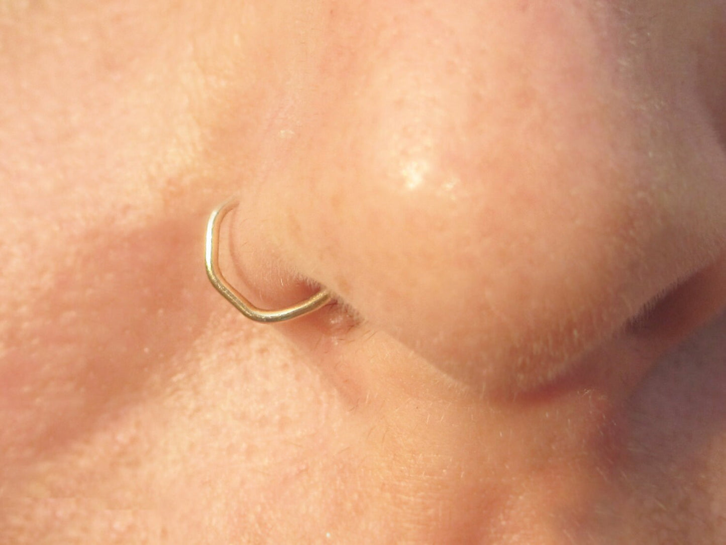 Gold nose hoop