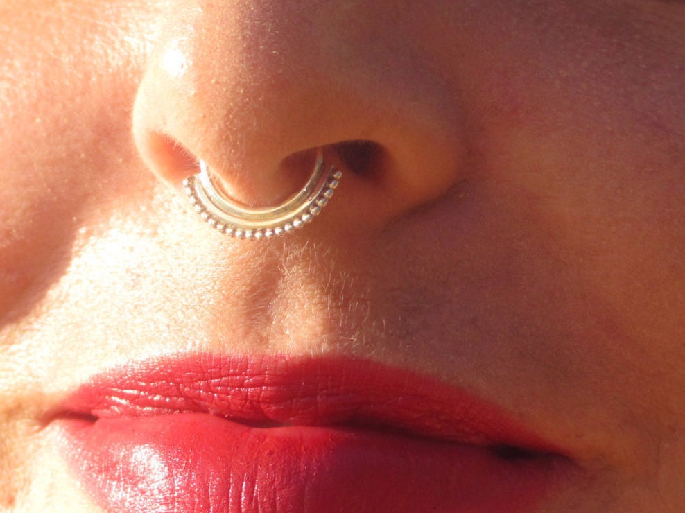 Hippie silver septum