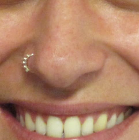 Dainty gold nose ring
