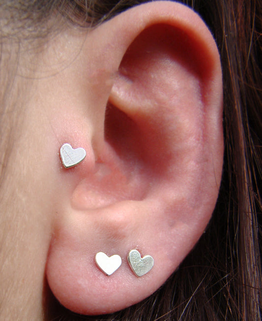 heart silver earring