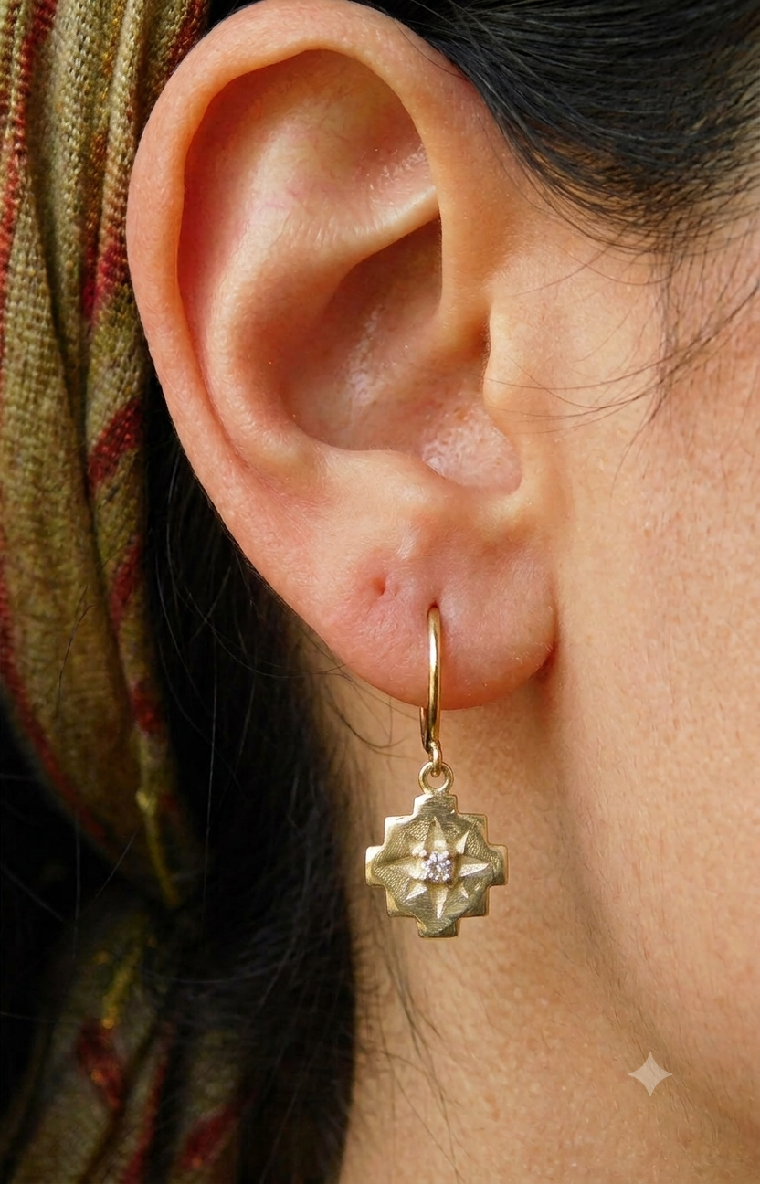 Gold Chackana gold hoop earrings
